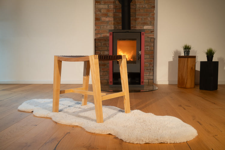 Designer Hocker Massivholz